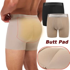 Men Butt Lifter Padded Underwear Shorts Boxers Butt Booster Hip Enhancer Shaper