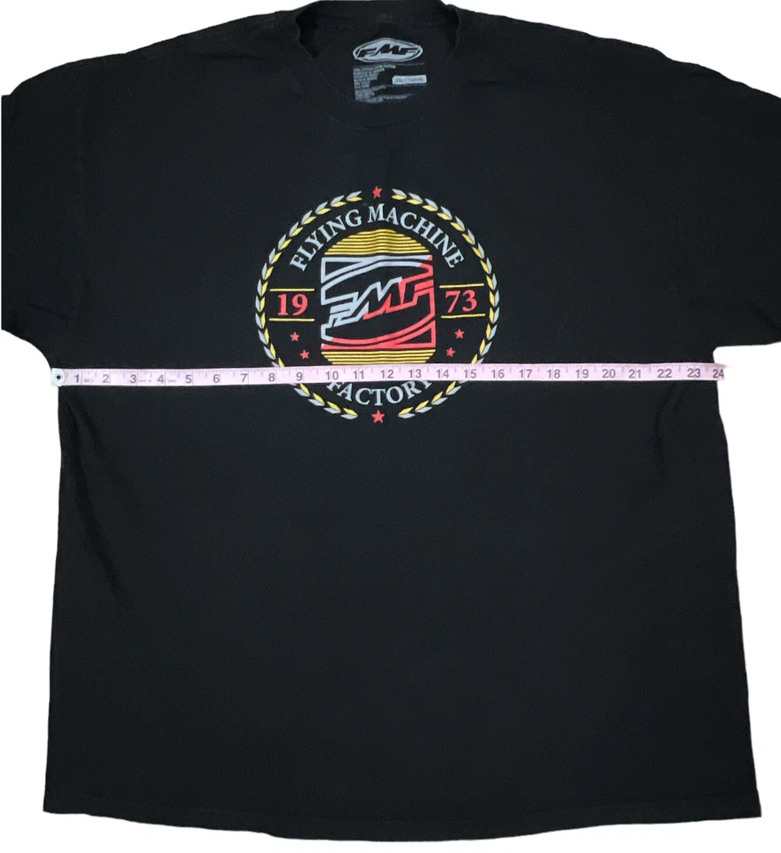 FMF Racing T-Shirt 2XL Black Short Sleeve Flying Machine Factory - Image 3 of 4