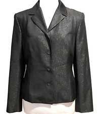 Deadstock Vintage 90s EXPRESS METALLIC Infused Button Down Blazer Jacket 12