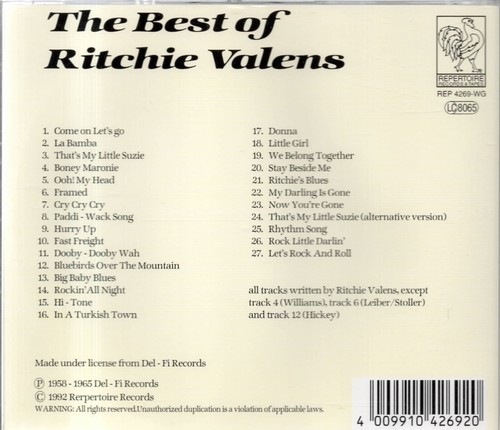 Ritchie Valens THE BEST OF RITCHIE VALENS | exzellent (C5148) - Bild 2 von 3