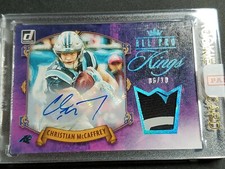 2020 Donruss Christian MCcaffrey All-Pro Kings Patch Auto /10 Carolina Panthera