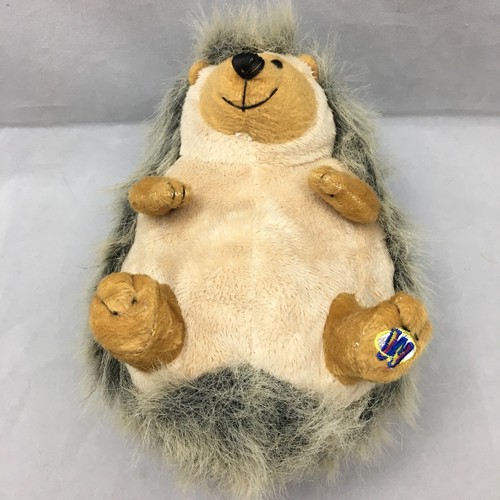 Hedgehog Gray Brown Tan Furry Black Nose HM130 Ganz Webkinz Plush 8" Toy Lovey - Picture 6 of 8