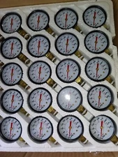 NEW 20 PCS AIR COMPRESSOR HYDRAULIC GAUGE 2" FACE SIDE MOUNT 1/4" NPT 0-300 PSI