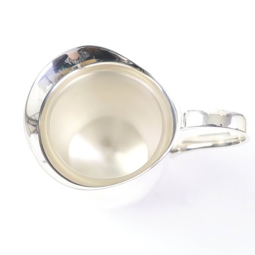 CHRISTOFLE France Albi Silver Plated Creamer Pot Jug Pitcher One Handle w/ cloth - Picture 6 of 8