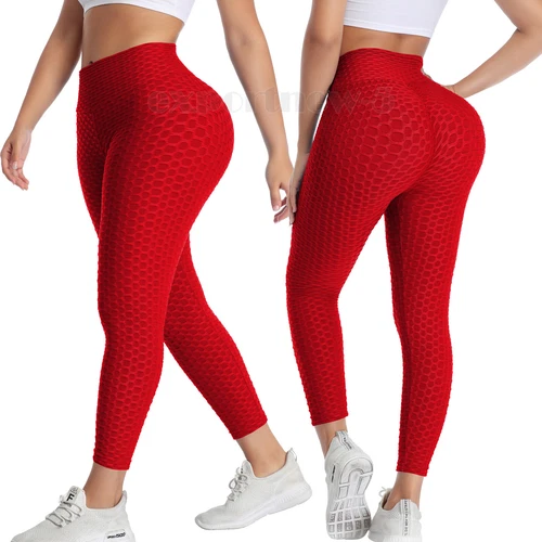 Women Leggings Anti-Cellulite High Waist Push Up Yoga Pants Tik Tok Butt Lift - Picture 6 of 10
