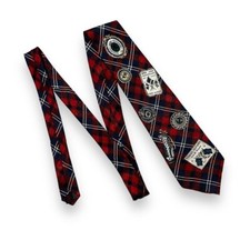 Tommy Hilfiger Tie Plaid Golf Italian Silk Made In USA