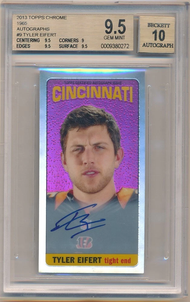 Tyler Eifert Topps Chrome 1959 Topps Mini #9 Autograph-Refractor
