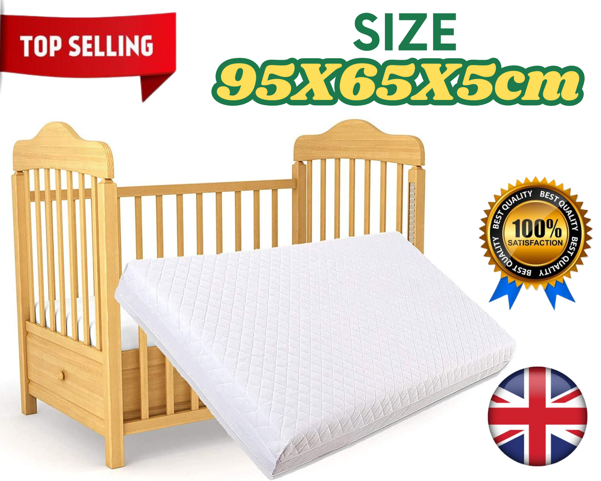 Travel Cot Bed Mattress Fit RedKite, Grace 95 X 65 X 5cm Toddler