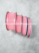 LIGHT PINK Organza SATIN EDGE Sheer Ribbon 100 nylon Choose Size  Yardage