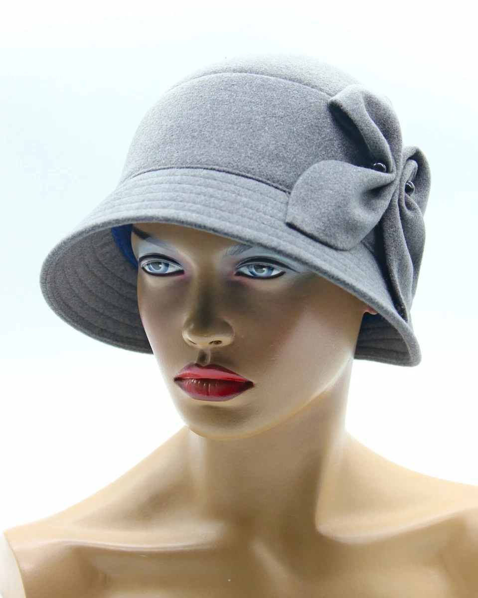 Grey 2024 cloche hat