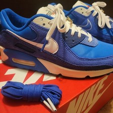 Preços baixos em Nike Air Max 90 SE First Use Pack - Signal Blue