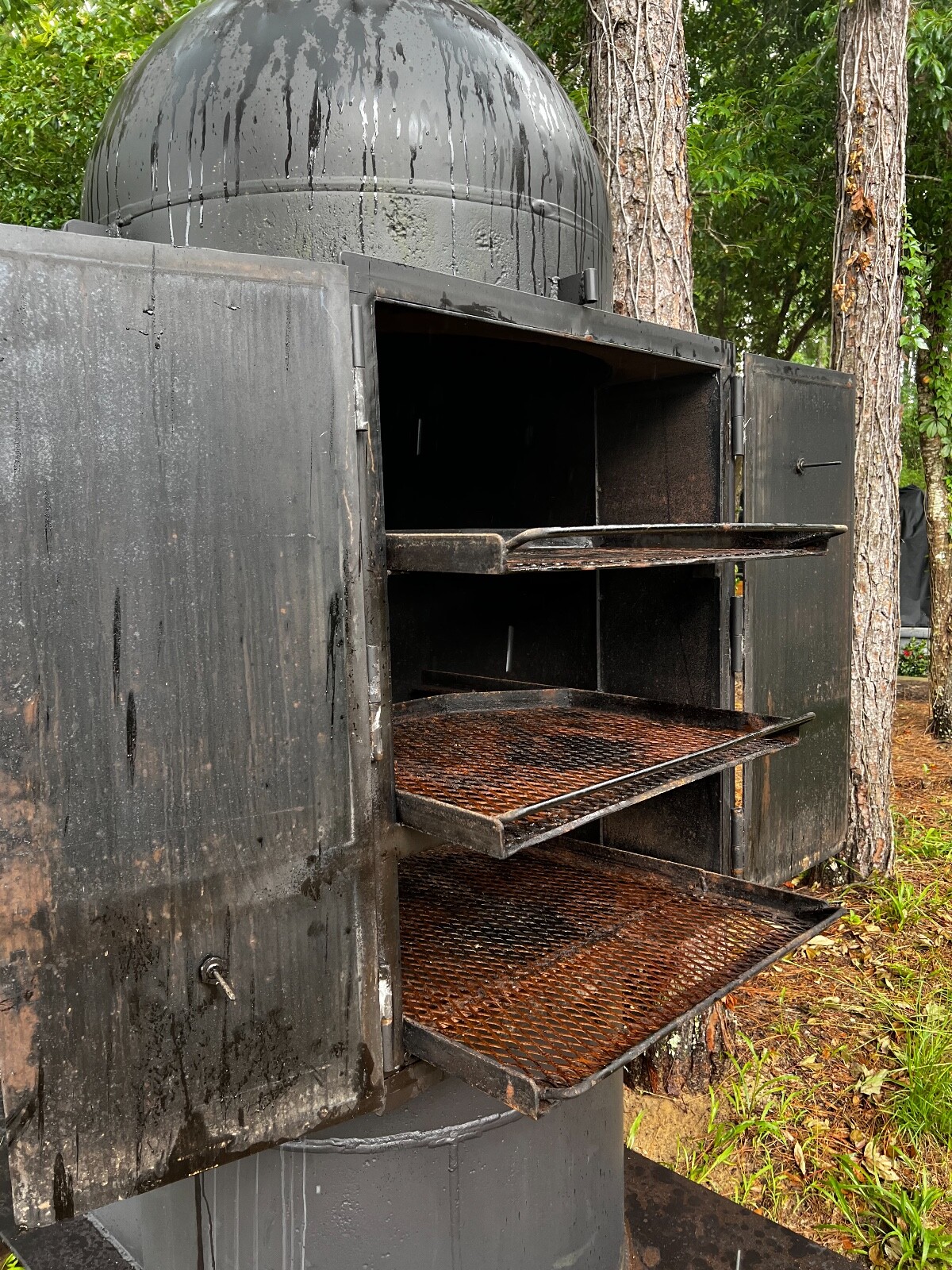 MASSIVE UPRIGHT CUSTOM BBQ SMOKER eBay