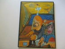 VALENTIN ZENKOVSKY OIL PAINTING VINTAGE RUSSIAN SURREALISM EXPRESSIONISM LSD MOD