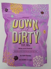 Perfectly Posh Bath Bombs DOWN WITH DIRTY Fizi 6 Pack Relax And Unwind NEW NIB