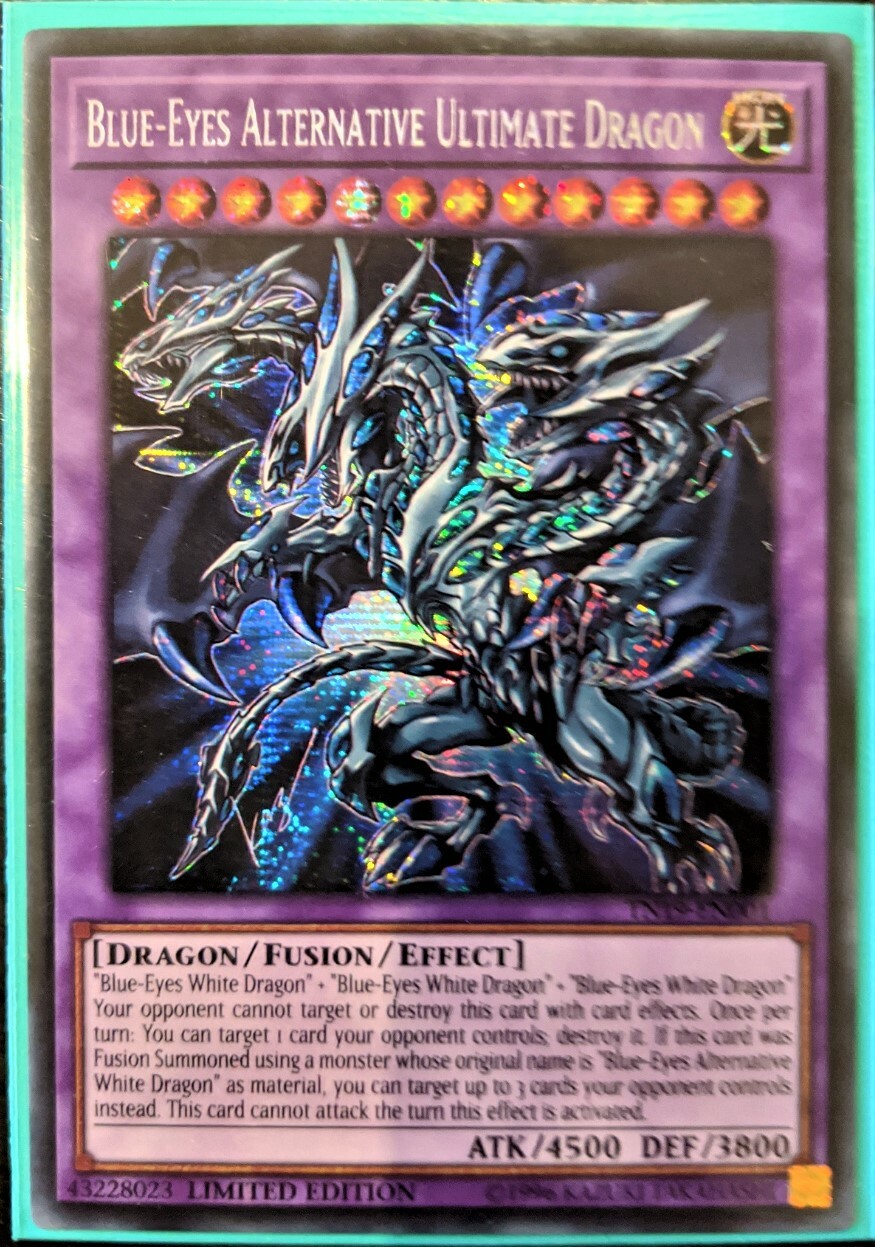 YuGiOh BlueEyes Alternative Ultimate Dragon Secret Rare TN19EN001 NM