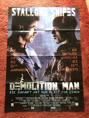 Demolition Man Kinoplakat Poster A1, Sylvester Stallone, Wesley Snipes