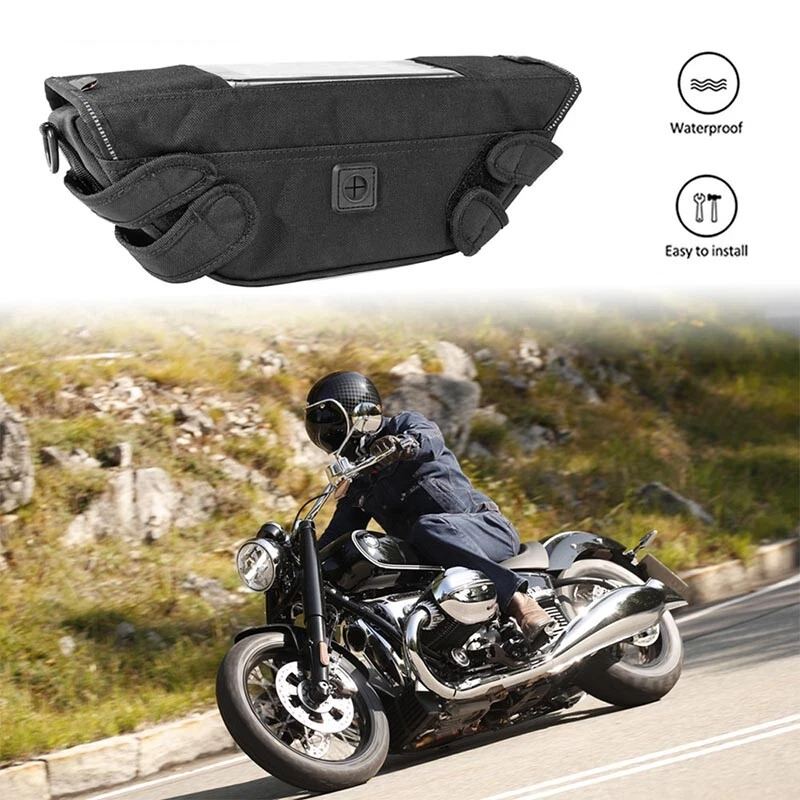 Moda Motocicleta Manillar Bolsa de Viaje Impermeable Bolsa de Almacenamiento Apta para BMW HONDA Foto 2 de 4