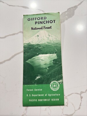 Gifford Pinchot National Forest Map WA Mt. Adams Pacific Northwest Region 1965