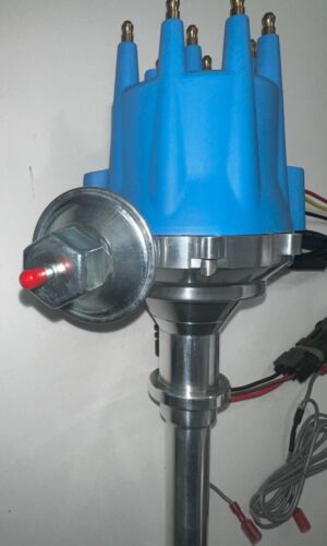 1966-67 CADILLAC 429 SMALL BLUE CAP HEI DISTRIBUTOR + 45k COIL + 8.5mm WIRES USA - Picture 9 of 18
