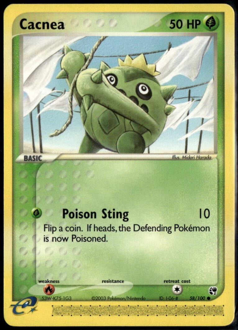 Cacnea - ex Sandstorm Common 58/100 2003 NM Pokemon