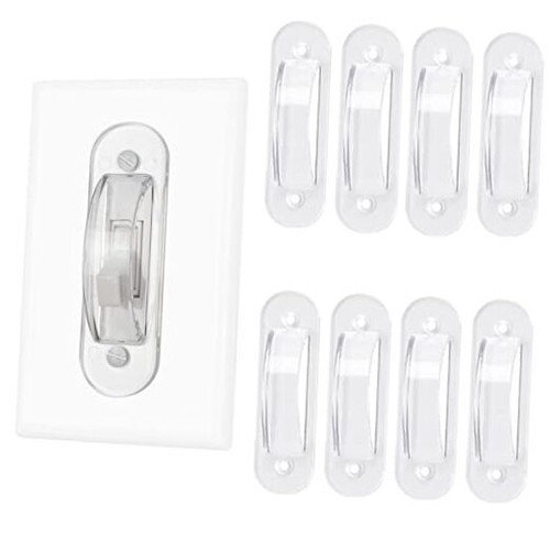Wall Switch Guards Plate Covers Child Safety Home Decor (8 Pack), Clear