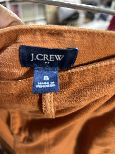 J. Crew Re-Imagined Garment Dyed Foundry Pants Orange / Rust Color Size 8 - Picture 4 of 4
