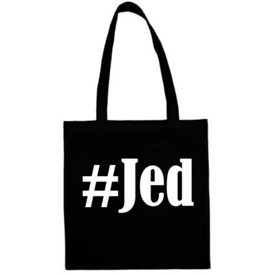 Tasche Beutel Baumwolltasche #Jed Hashtag Einkaufstasche Schulbeutel Turnbeutel