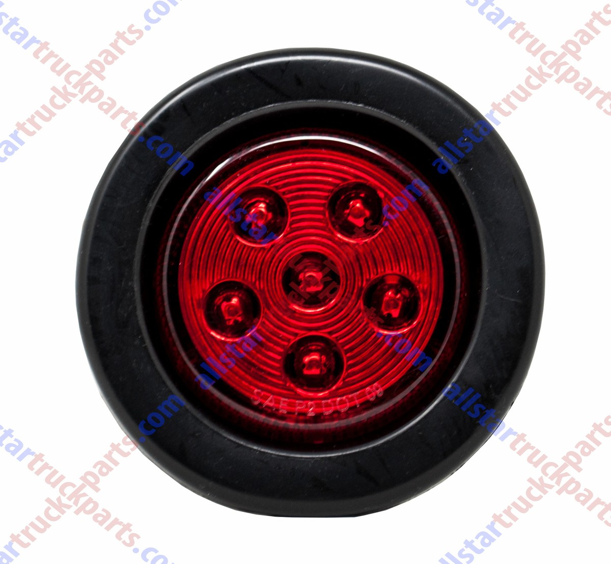 Round Marker Light Kit With Grommet Red Halo Glo 2 Round 6 LED Truck Trailer Marker Clearance Light Kit With Grommet LED Marker Lights - Foto 5