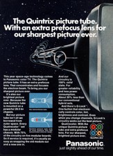 Panasonic 1974: Quintrix Picture Tube pubblicità stampa d'epoca