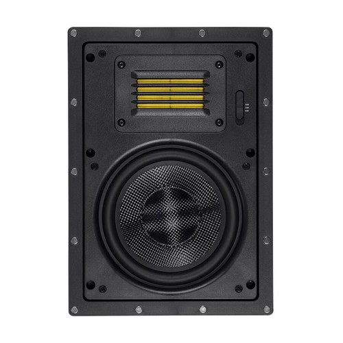 Pair 120W 2-Way 6.5" In Ceiling Wall Speakers Carbon Fiber Ribbon Tweeter - Picture 3 of 5