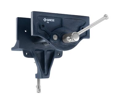 Groz Portable Woodworking Vise, 6-Inch, Clamp on or Bolt to Bench, Cast Iron ...