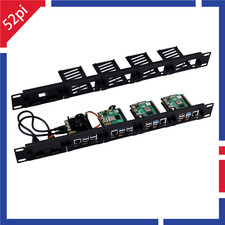1U Rackmount Steel Bracket Kit for Raspberry Pi 5 19 Inch 4 Slots M.2 NVMe SSD