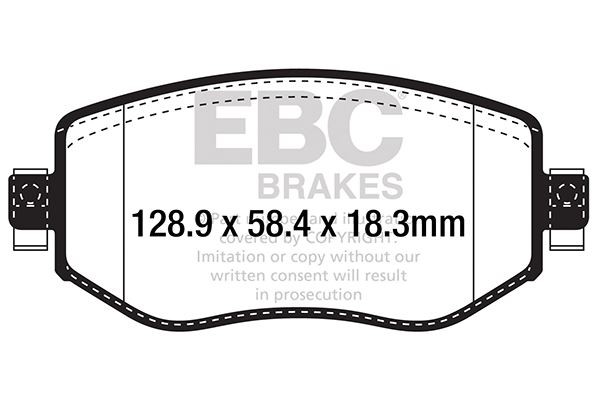 EBC DPX2309 BRAKE PAD SET DISC BRAKE Front