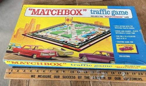 Vintage 1968 Matchbox Traffic Game - Missing Cars Mileage Meter