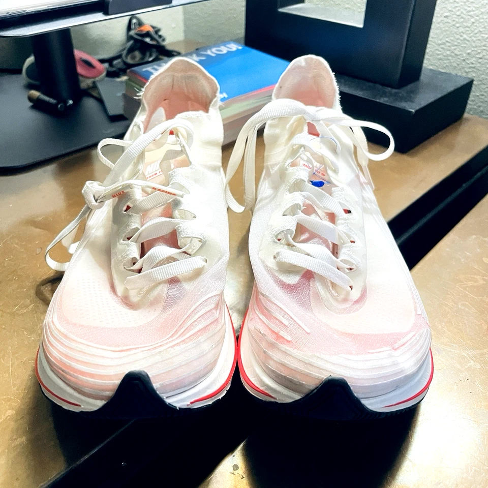 NIKE Zapatos ZOOM Fly SP Blanco Vela Brillante Carmesí Talla US 8 EUR 39 aj8229-106 Foto 2 de 4