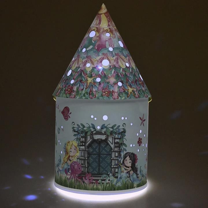 Childrens Mermaid Night Light Colour Changing LED Fairy House Girls Bday Gift