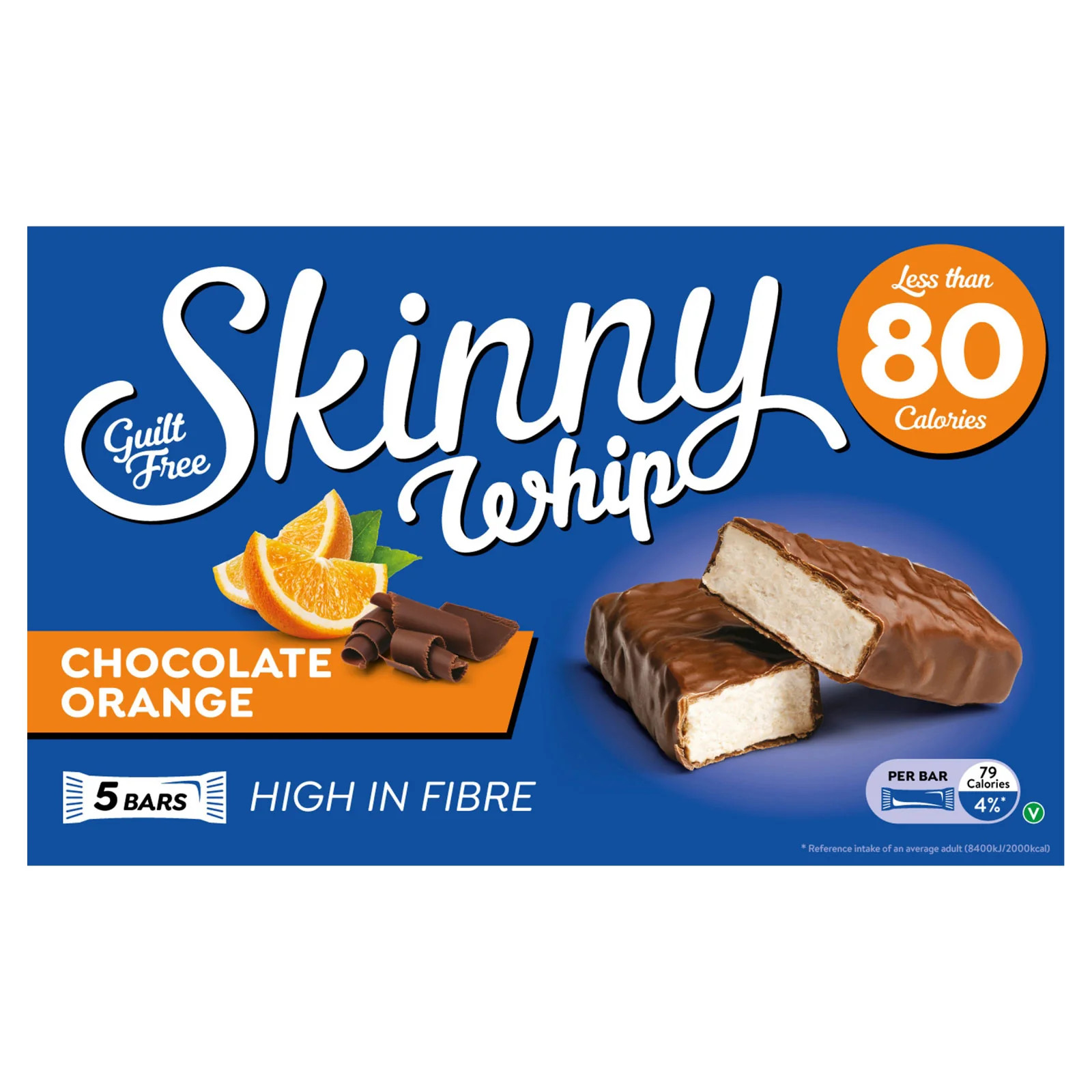 Skinny Whip Orange Chocolate Bar 20g Pack of 5 (10 Pack)