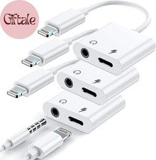 Apple Mfi Certified Iphone Headphones Fast Charging Audio Adapter,3Pack 2-In-1