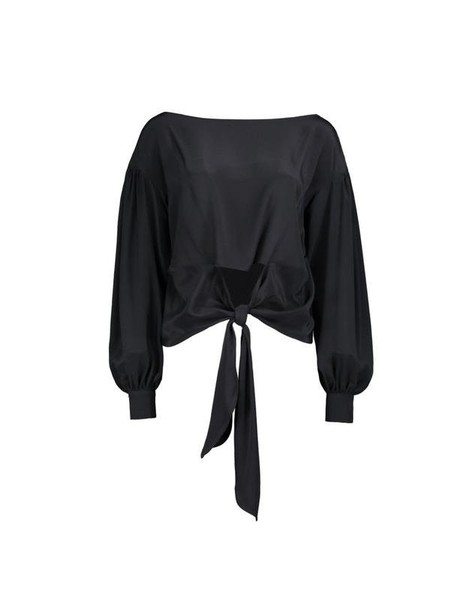 Women Pinko Shirt Black Silk 40 / L / 48