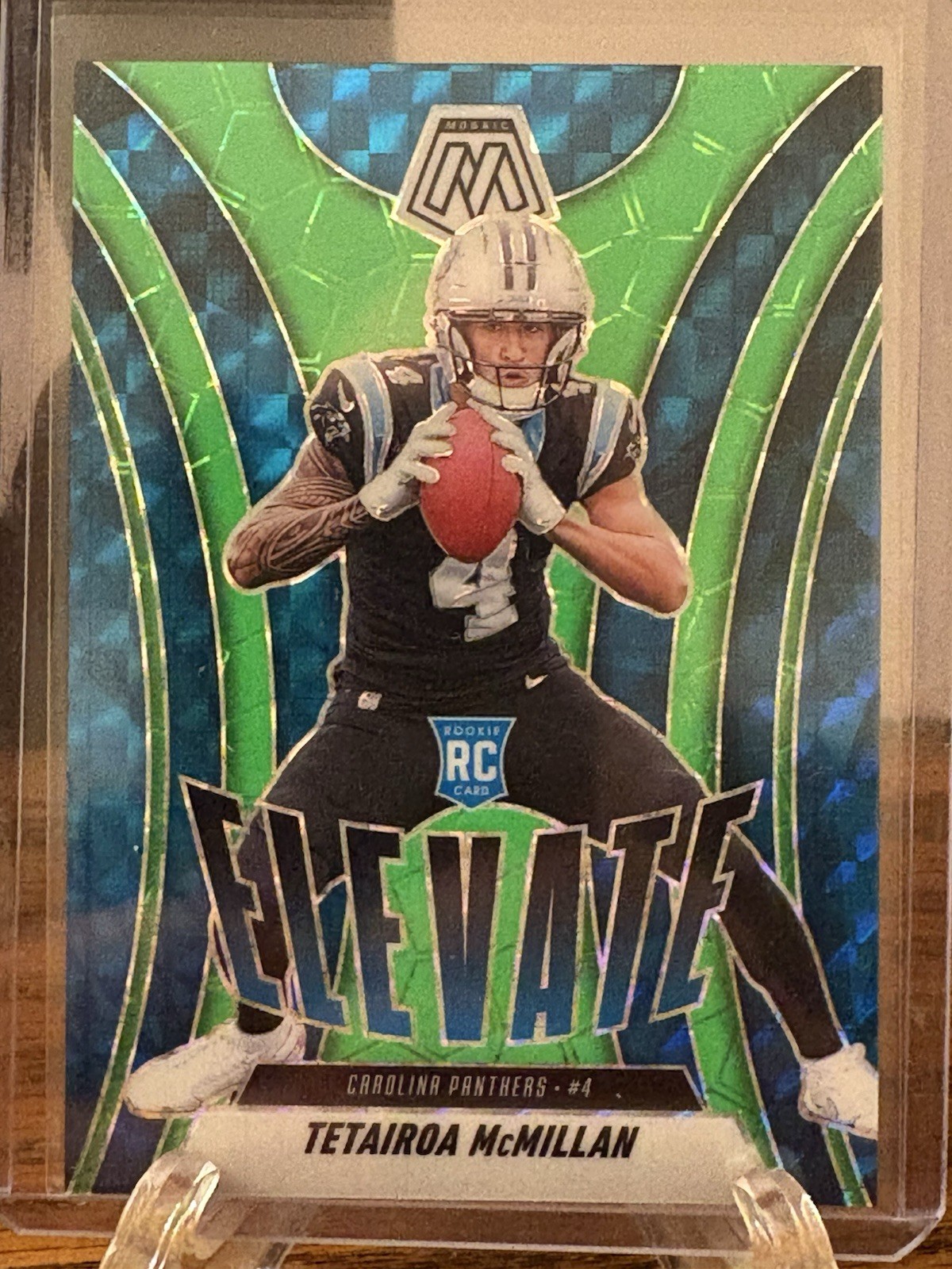 Tetairoa Mcmillan 2025 Mosaic Elevate Fluorescent Green #7/10 🔥ROY Front Runner