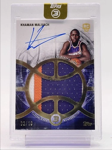 KHAMAN MALUACH 2025-26 TOPPS 3 RPA ROOKIE PRIME PATCH GOLD RC AUTO /10 Q5721
