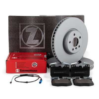 ZIMMERMANN Bremsscheiben Ø 348mm Beläge Sensor für BMW G30 G31 G32 G11 G12 vorne