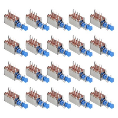 20pcs 0.3A DC 30V 6 Pin 1 Position Soldering DPST Push Button Switch PS-22E05