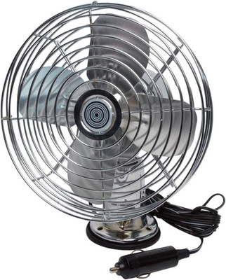 12V Car Fan Heavy Duty Metal 7.5 Inch Dashboard Cooling Truck Vehicle