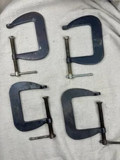Set of 4 Vintage Cincinnati Tool Co. C-Clamps – No. 56 “Super Jr” (4-Pack)
