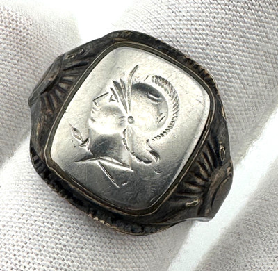 Men's Roman Warrior Ring Size 8.75 Vintage Sterling Silver 9g | eBay