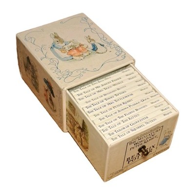 Beatrix Potter - The Miniature World of Peter Rabbit 12 Books In Box F.Warnes Co