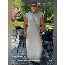 (A7) NWOT Shein Gray Sleeveless Maxi Tee Dress - Size XS/2 - Pristine Condition