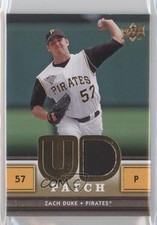 2008 Upper Deck UD Game Jersey Series 2 Patch Zach Duke #UDJ-ZD Patch 0v1