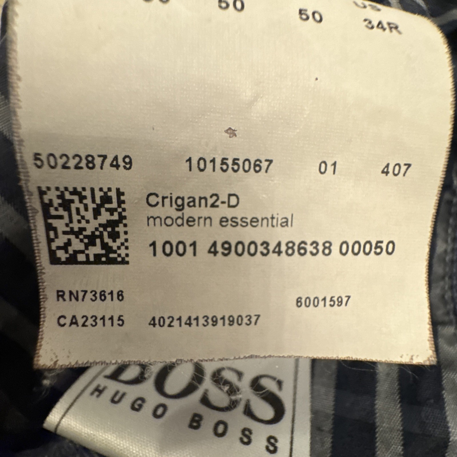 Hugo Boss Trousers Mens W34 L30 Blue Crigan 2-D Regular Stretch Chinos thumbnail 12